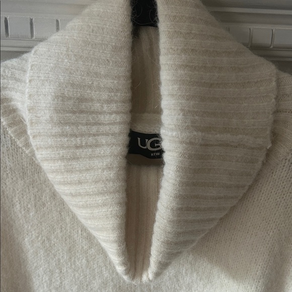 UGG Women's Soft Cream Cowl Neck Sweater - Picture 5 of 10